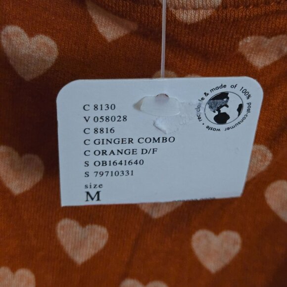 Free People NWT Lakeside Midi Dress Rust Hearts Ruched Side Open Back Size M - Picture 11 of 13